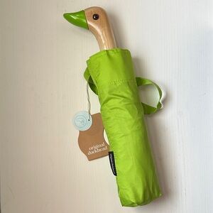 Green Umbrella with Duck Handle